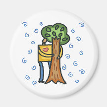 Colorful Tree Hugger Magnet