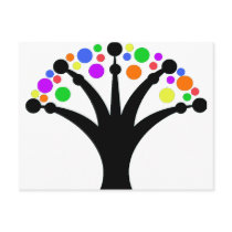 Colorful Tree Post Card