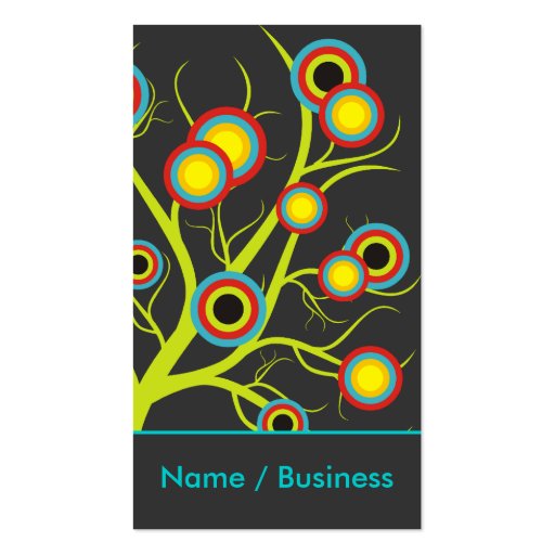 Colorful Trees  Business Cards. (front side)