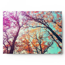 Colorful trees envelope