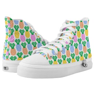 Colorful Trendy Pineapple Pattern Printed Shoes