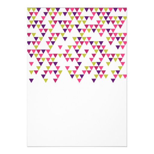 Colorful Triangle Pattern Bridal Shower Invitation