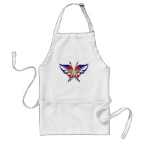 COLORFUL TRIBAL BUTTERFLY aprons