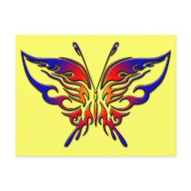 COLORFUL TRIBAL BUTTERFLY postcards