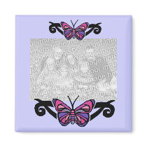 Colorful tribal  butterfly template magnet