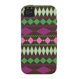 Colorful Tribal Geometric Pattern Design Case-Mate iPhone 4 Cover