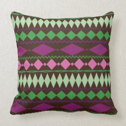 Colorful Tribal Geometric Pattern Design Pillows
