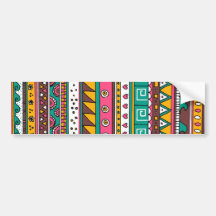 Colorful Tribal pattern Bumper Sticker