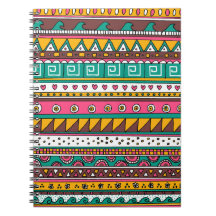 Colorful Tribal pattern Note Books