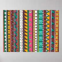 Colorful Tribal pattern Posters
