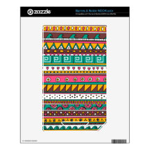 Colorful Tribal pattern Skins For The NOOK Color