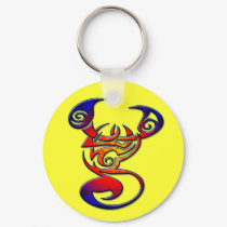 COLORFUL TRIBAL STYLE SCORPION keychains