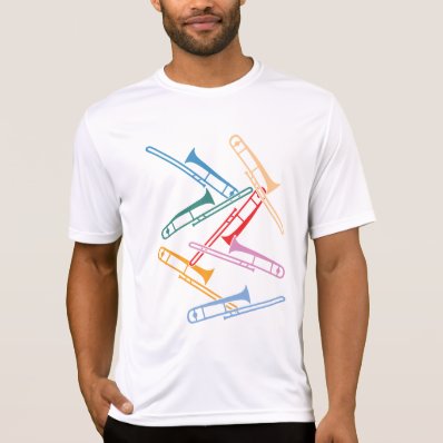 Colorful Trombones Tee Shirts