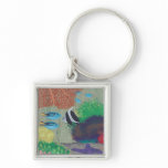 Colorful Tropical fish painting Keychains keychains