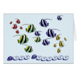 Colorful Tropical Fish Swimming Free Card