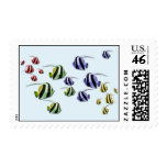 Colorful Tropical Fish Swimming Free Postage Stamp