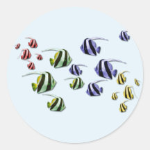 Colorful Tropical Fish Swimming Free Stickers