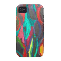 Colorful Tropical Jungle (abstract landscape) Vibe iPhone 4 Case