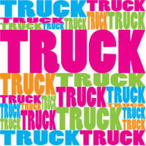 Colorful Truck photo sculptures