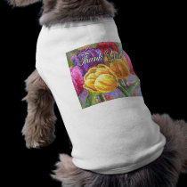 Colorful Tulip Flowers Thank You Items - Multi pet clothing
