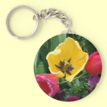 Colorful tulips keychains
