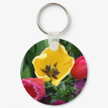 Colorful tulips keychains