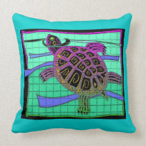 Colorful Turtle Nature  Design Throw  Pillow pillows