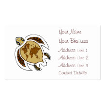 Colorful Turtle On Business Card