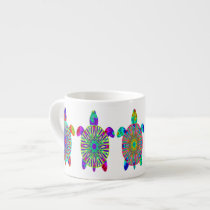 Colorful Turtles Espresso Mug mugs