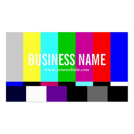 Colorful TV Spectrum Business Card