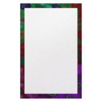 colorful twirls stationery