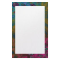 colorful twirls stationery paper
