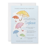 Colorful Umbrellas Baby Shower Invitation