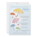 Colorful Umbrellas Bridal Shower Invitation