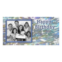 Colorful, unique design custom photo card