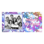 Colorful, unique design photo greeting card