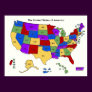 Colorful United States Maps School Poster