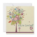 colorful vector flower tree bliss announcement