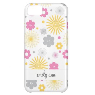 Colorful Vector Flowers Pattern iPhone 5C Cases