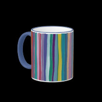 Colorful vertical lines mug