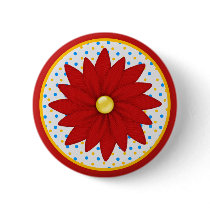 Colorful Vibrant Flower buttons