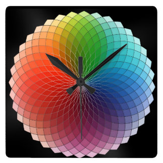 COLORFUL VIBRANT ORBIT WALL CLOCK
