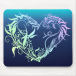 Colorful Vine Heart Mouse Pads