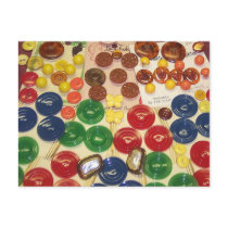 Colorful Vintage Buttons postcards