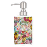 Colorful Vintage Floral Liquid Soap Dispenser