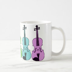 Colorful Violin Mugs