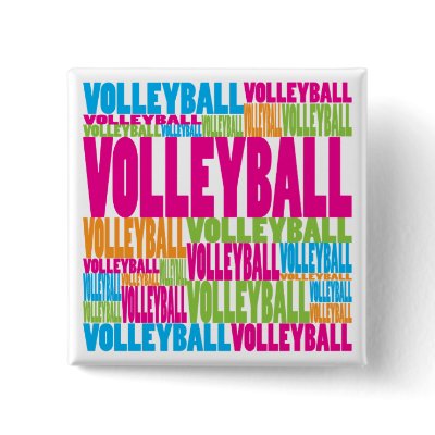 Colorful Volleyball Pinback button