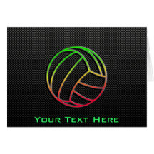 Colorful Volleyball Card