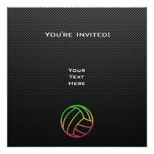 Colorful Volleyball Invitations