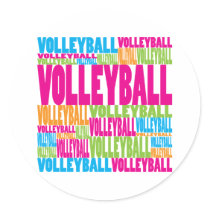 Colorful Volleyball Stickers